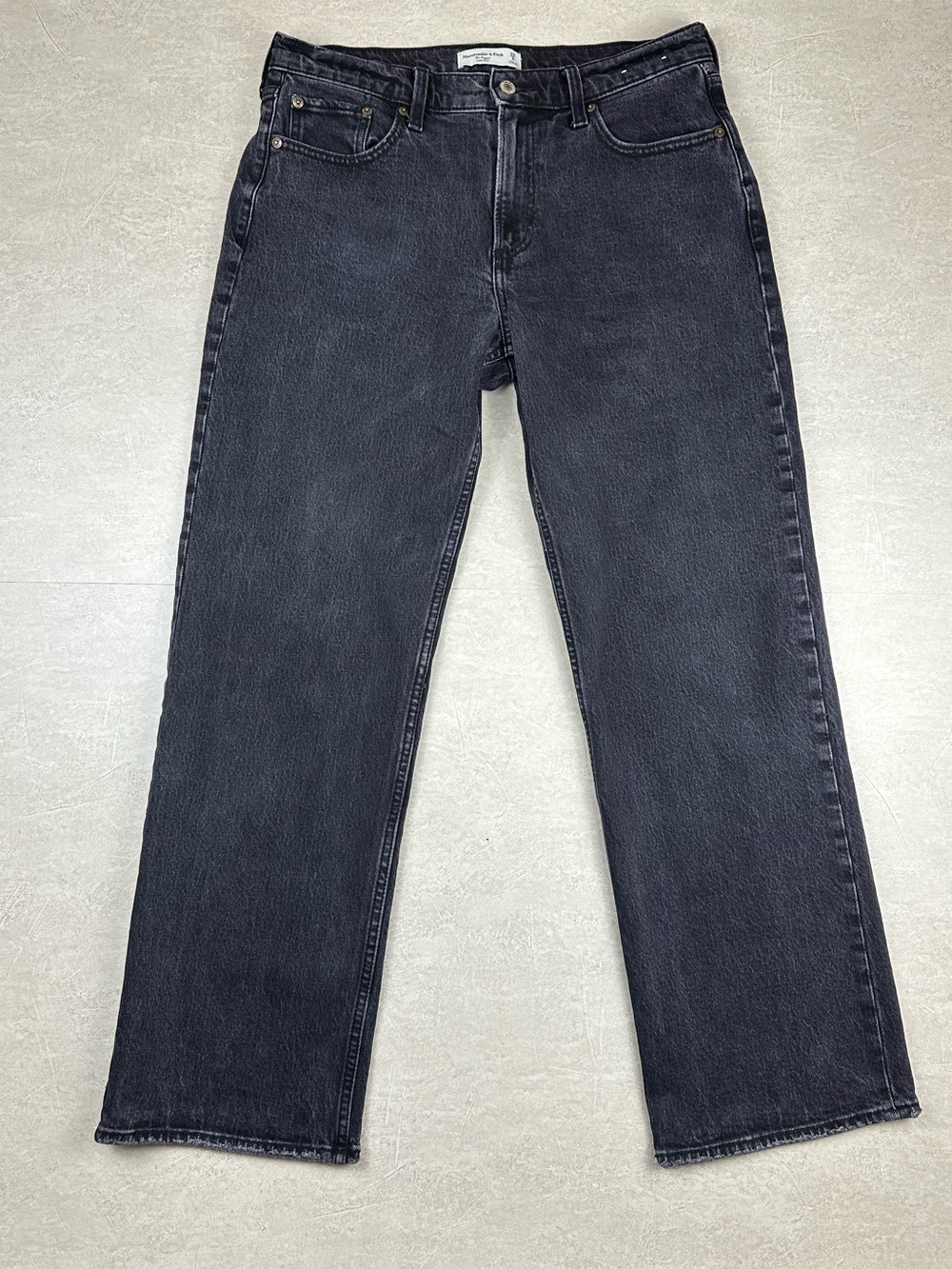 Abercrombie & Fitch The Baggy Low Rise Jeans Womens 29/8R Faded Black